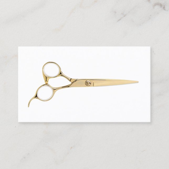 Gold Scissor Minimalistischen Visitenkarte (Vorderseite)