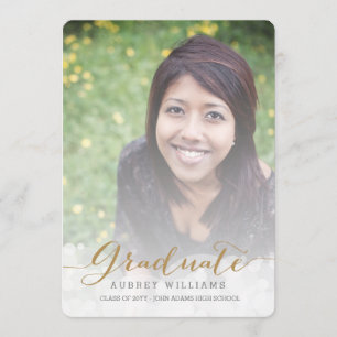 Gold Script 2 Foto Grad Bekanntgabe Ankündigung