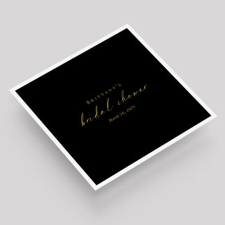 Gold Script Brautparty Napkins - Anpassbar Serviette