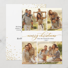 Gold Script Calligraphy 4 Multi Foto Weihnachten