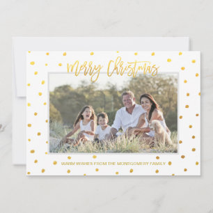 Gold Script Frohe Weihnachten Personalisiertes Fot
