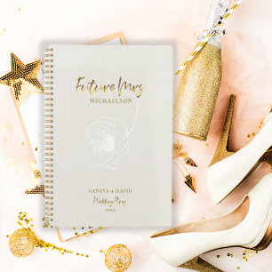 Gold Script Future Frau Beige Wedding Planner Planer