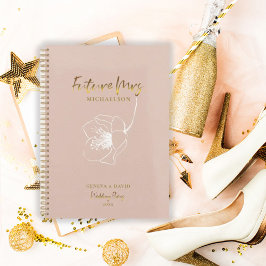 Gold Script Future Frau Blush Pink Hochzeitsplaner Planer
