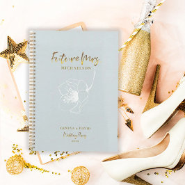 Gold Script Future Mrs. Blush Blue Planer