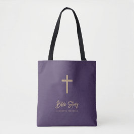 Gold Script Purple Personalized Bible Study