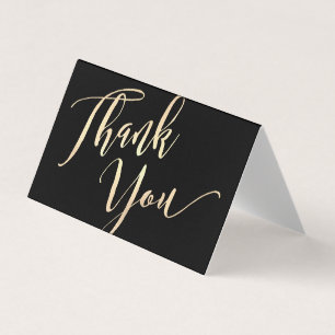 Gold Script Schriftart Kalligraphie Vielen Dank Visitenkarten
