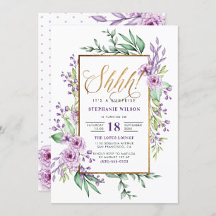 Gold Script Watercolor Überraschung Geburtstagspar Einladung