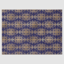 Gold Scroll Arbeit an Lila Seidenpapier