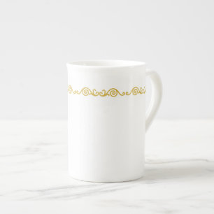 Gold Scroll Work Specialty Tasse