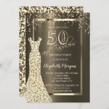 Gold Sequins Dress Brown Metallic 50. Geburtstag