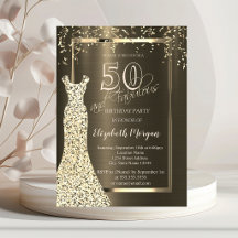 Gold Sequins Dress Brown Metallic 50. Geburtstag