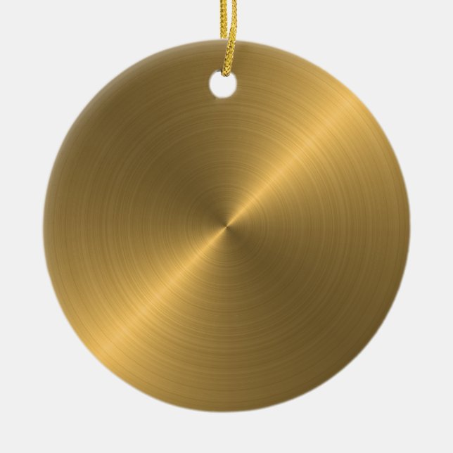 Gold Sheen Weihnachten Personalisierte Ornamente (Vorne)