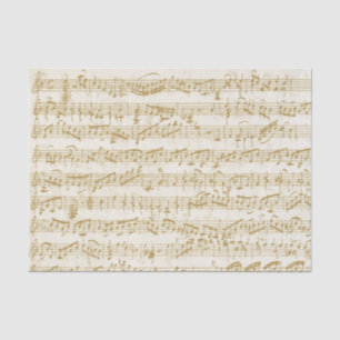 Gold Sheet Music Handgeschriebene Vintage Noten be Seidenpapier