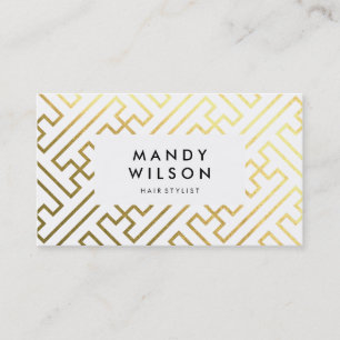 Gold Shine Geometric Muster Business Cards Visitenkarte