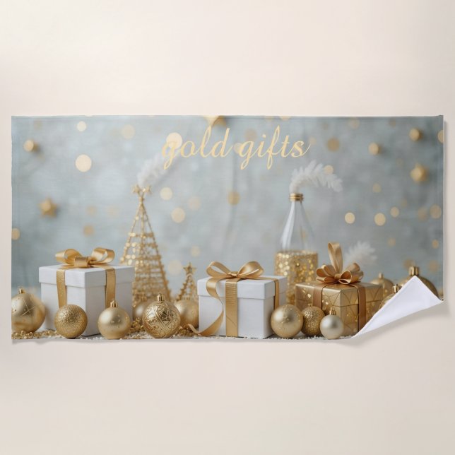gold shinning presents strandtuch (Vorderseite)