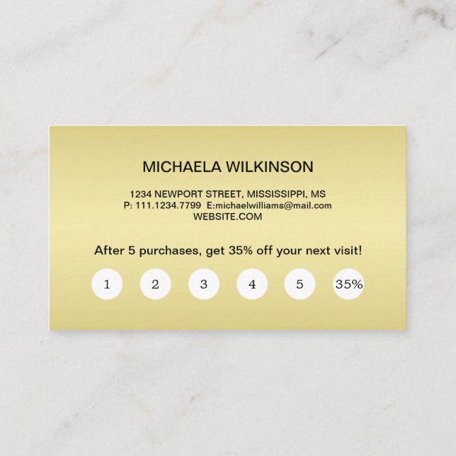 Gold Shiny Dog Paw auf Black Pet Grooming Service Treuekarte (Rückseite)