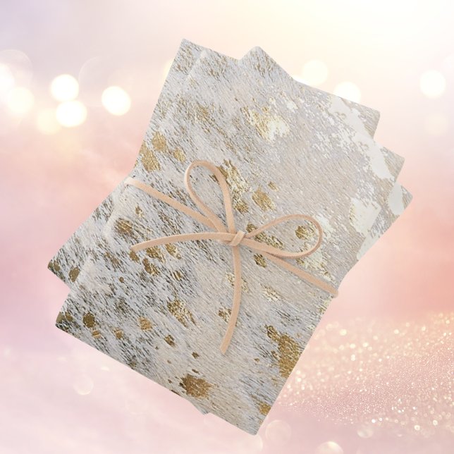 Gold Shiny Metallic Weihnachtsgeschenk Geschenkpapier Set (Gold Shiny Metallic Christmas Gift Wrapping Paper Sheet
)