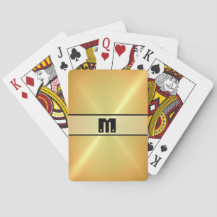Gold Shiny Stainless Steel Metal 3 Spielkarten