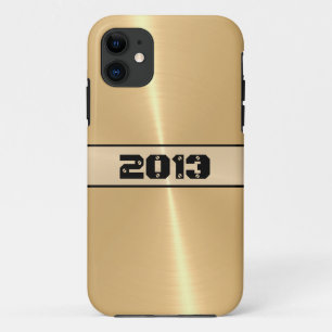 Gold Shiny Stainless Steel Metal 9 iPhone 11 Hülle