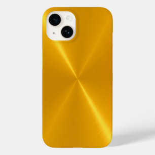 Gold Shiny Stainless Steel Metal Case-Mate iPhone 14 Hülle