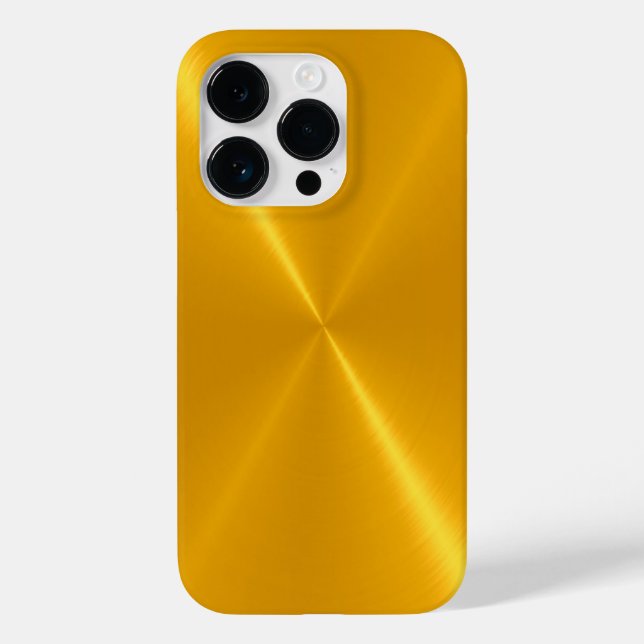 Gold Shiny Stainless Steel Metal Case-Mate iPhone Hülle (Rückseite)