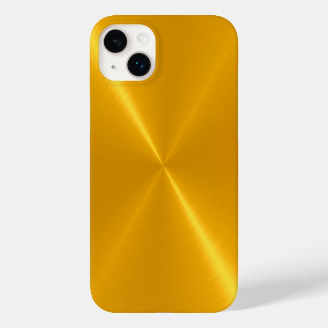 Gold Shiny Stainless Steel Metal Case-Mate iPhone Hülle (Rückseite)