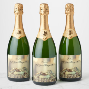 Gold Sie heiraten Me Vorschlag Name Script Wine L