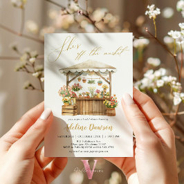 Gold Sie ist von der Markt Bridal Dusche Einladung