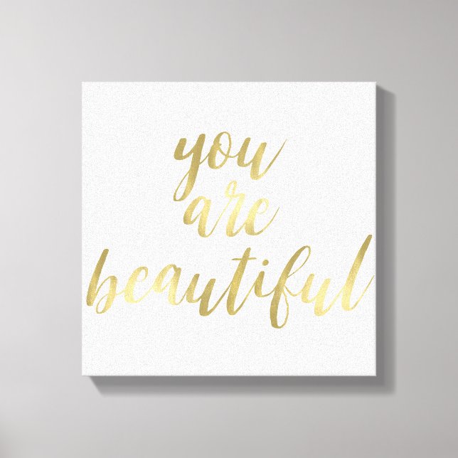 Gold Sie sind schön Leinwanddruck (Vorderseite)