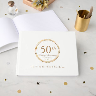 Gold Siegel 50. Hochzeitstag Gästebuch