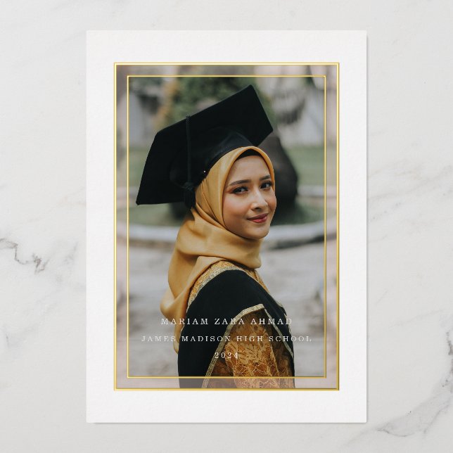 Gold Siehe Ankündigung von Thru Border Foil (Vorderseite)