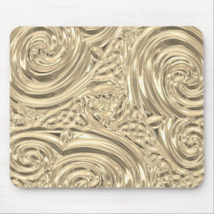 Gold sieht elegant aus viktorianischem Jugendstil Mousepad