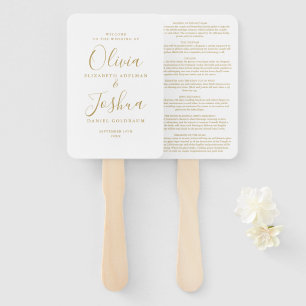 Gold Signature Schrift Jüdische Hochzeit Fächer
