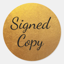 Gold signierte Kopie Runder Aufkleber
