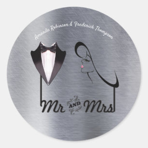 Gold, Silber - Messing Modern Runder Aufkleber