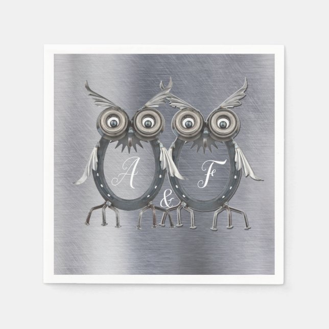 Gold, Silber - Messing Modern Serviette (Vorderseite)