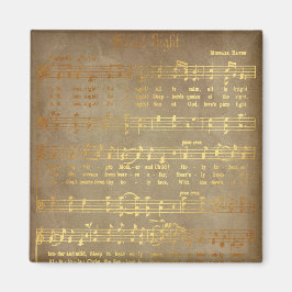 Gold Silber Night Weihnachtslied Music Magnet