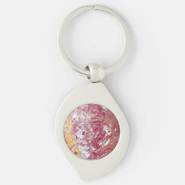 Gold, Silber, Rot, Roségold, Marmorkunst Schlüsselanhänger