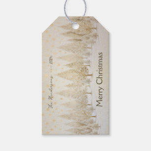 Gold Silber Weihnachtsbäume Geschenk-Anhänger Geschenkanhänger