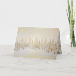 Gold Silber Weihnachtsbäume Karte