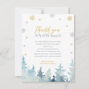 Gold & Silber Winter Wonderland Foto Danke