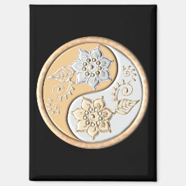 Gold & Silber Yin Yang Magnet
