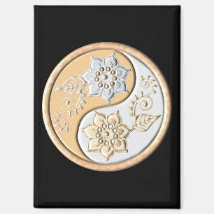 Gold & Silber Yin Yang Magnet