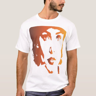 Gold Silhuette eine Frau mit einem Hut T-Shirt