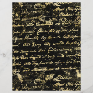Gold Silver 2 Side Alte Handschrift Black Scrapboo