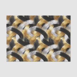 Gold Silver Black Christmas Celebration Seidenpapier