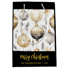 Gold Silver Black Christmas Ornaments Geschenktasc Mittlere Geschenktüte