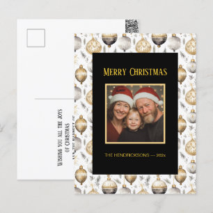 Gold Silver Black Ornaments Foto Postkarte