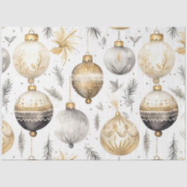 Gold Silver Black Vintage Weihnachtsschmuck Seidenpapier