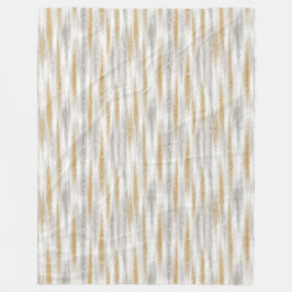 Gold Silver Chic Glam Glitzy Stripes Fleecedecke